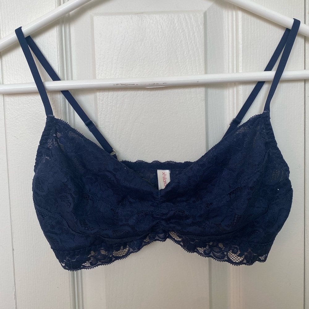 Navy lace bralette